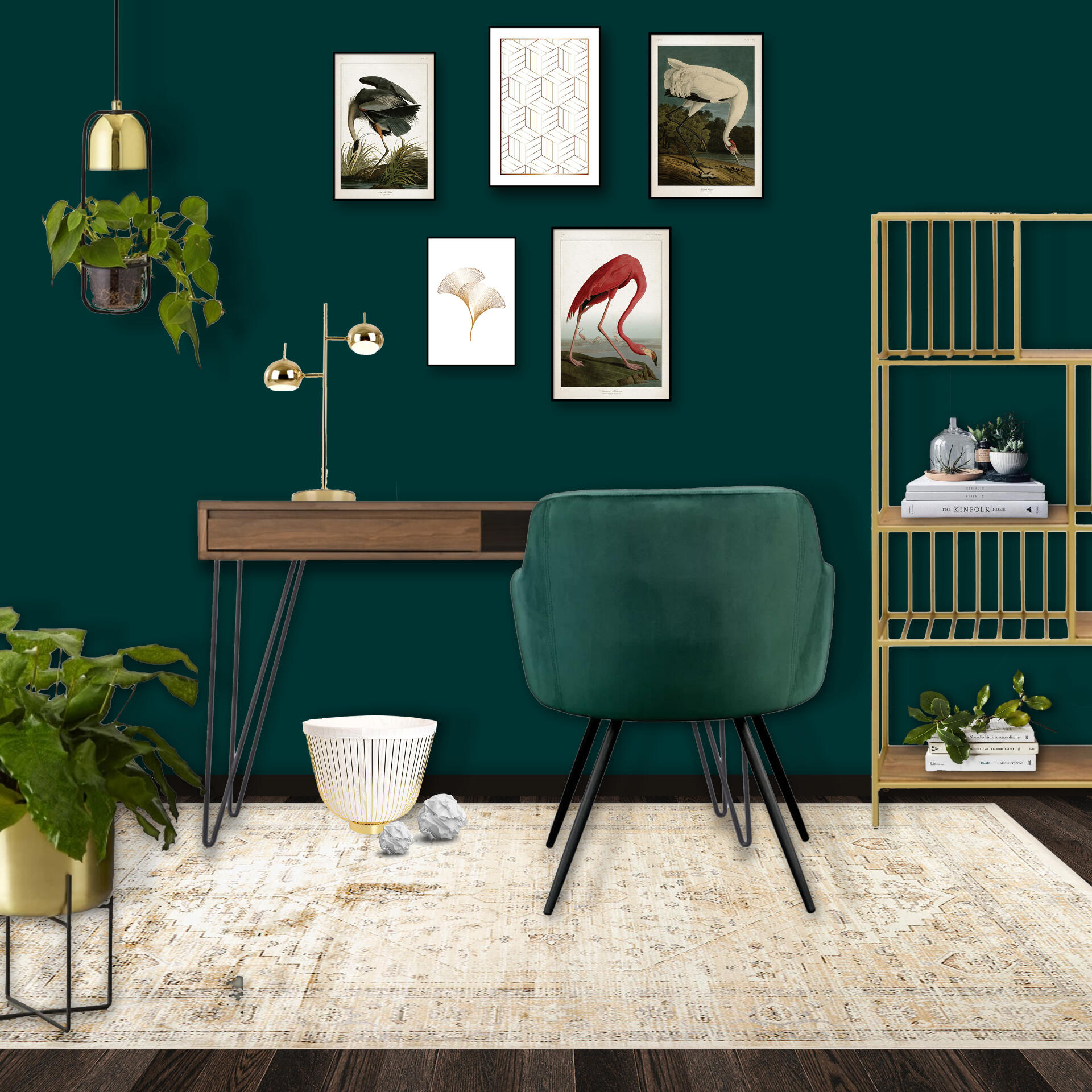 collage of an interior design