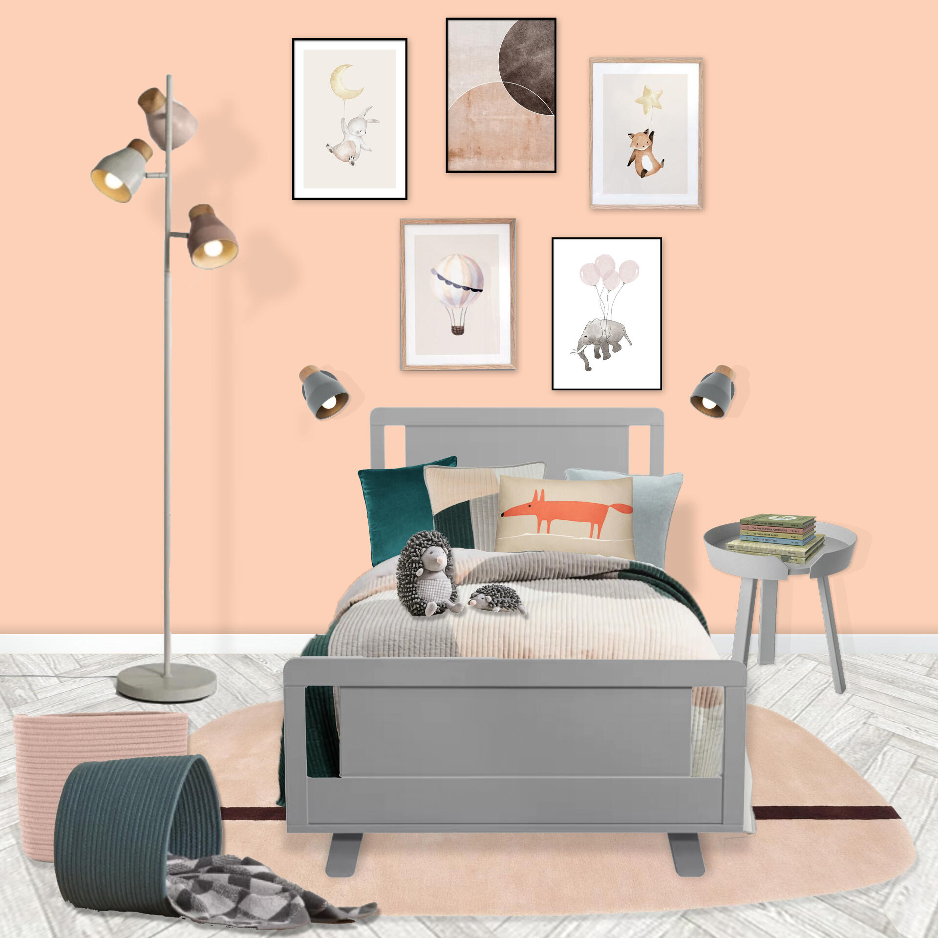 collage of an interior design