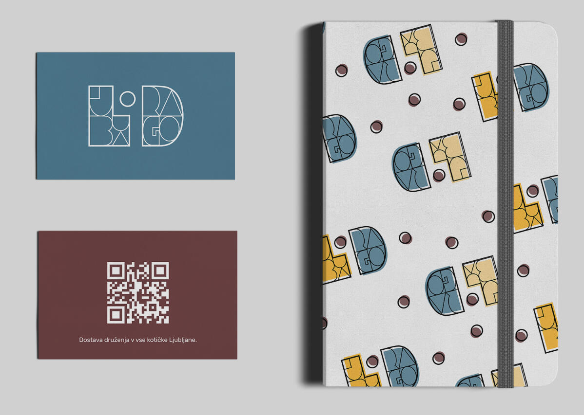 Mock up of the logo implementation